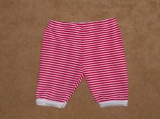 Pink csíkos capri nadrág játék babáknak