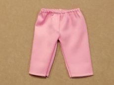 Rózsaszín farmer nadrág, játékbaba ruha