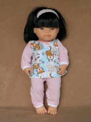 Cicás pizsama, játékbaba ruha