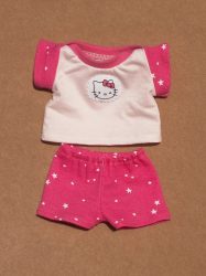 Nyári pink pizsama, játékbaba ruha